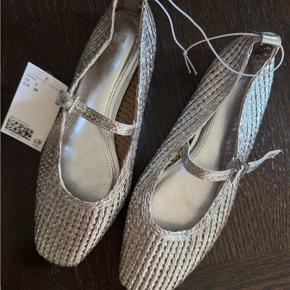 Metallic Woven Flats